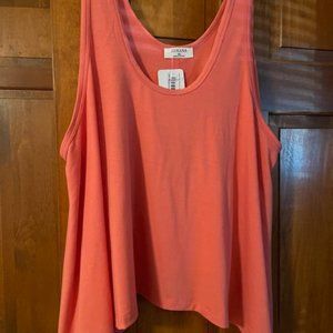 ZENANA W/ TAGS - Feel The Sun Asymmetrical Shark Bite Hem Top in Peach